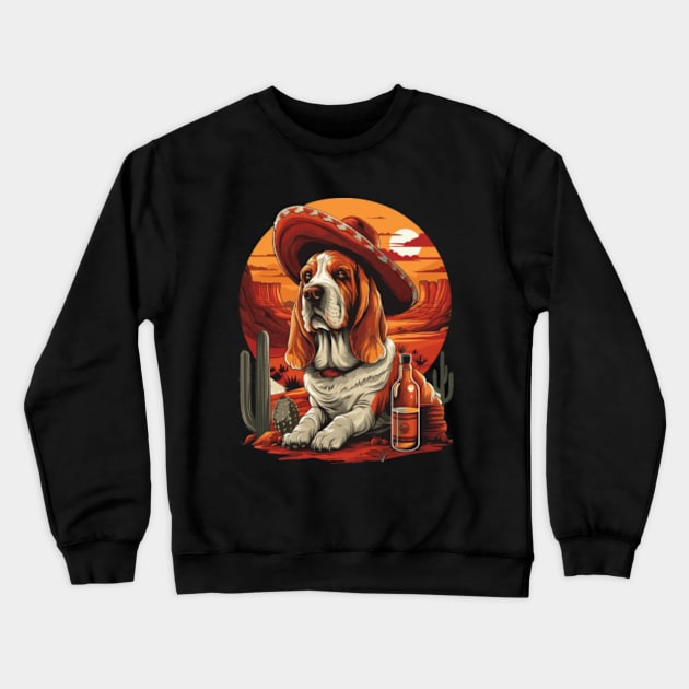 Basset-Hound-Dog Crewneck Sweatshirt by GreenCraft